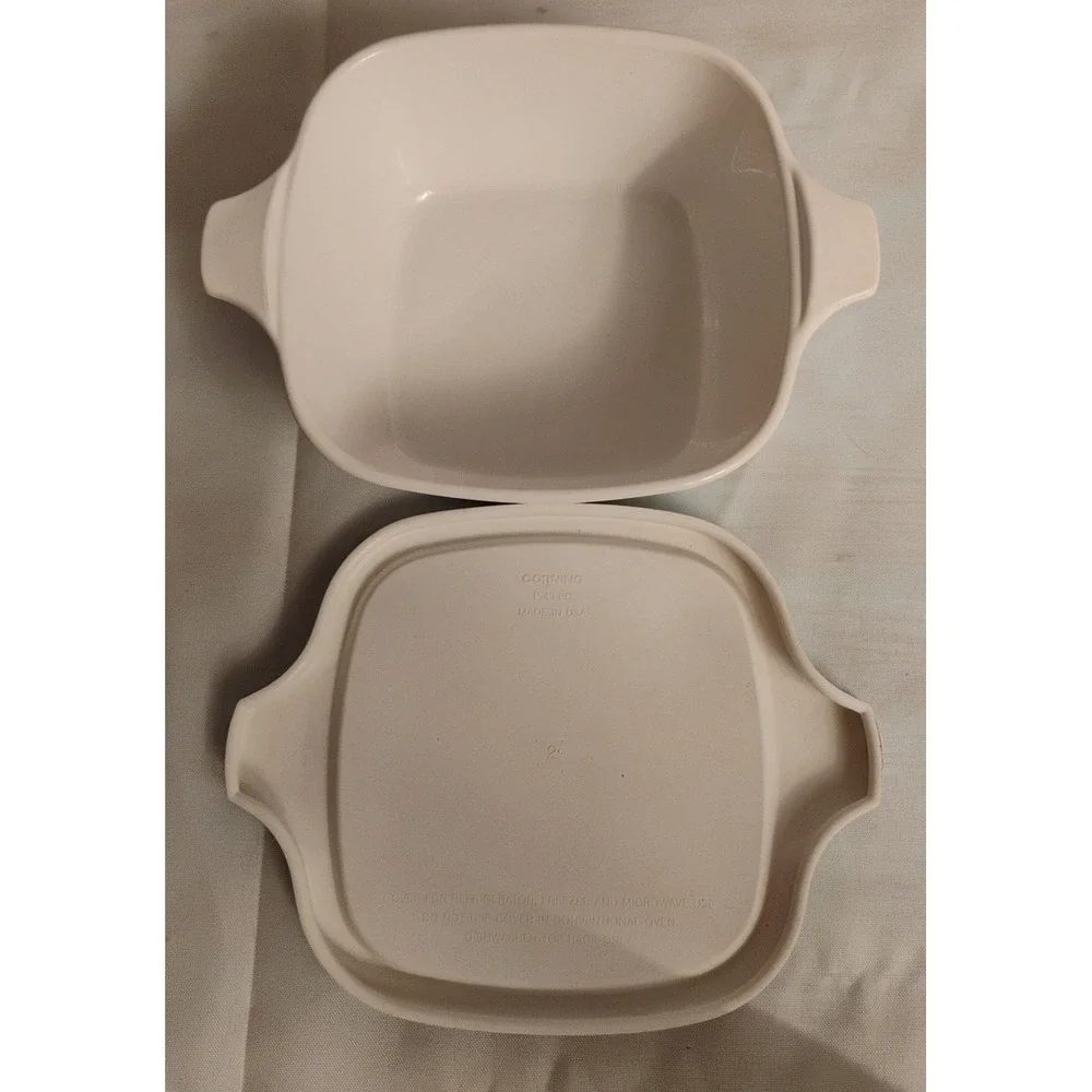 Vtg 2pc‎ Lot Corningware Bowls W/Lids P-44-B P-41-B Cornflower 1 3/4 & 2 3/4 Cup